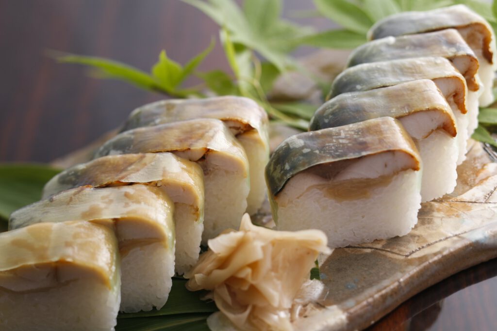 “Grilled mackerel sushi”
